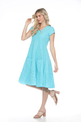 Puckered Cotton Dress - CARINE